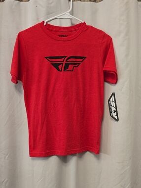 Fly Racing Kids' Red Short Sleeve Logo Tee